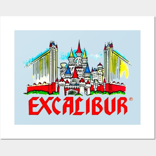 Excalibur Las Vegas Hotel Casino Retro Vintage Wall Art by Ghost Of A Chance 